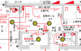 玄関の電気配線図