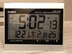 外気温-15℃朝5時の室温